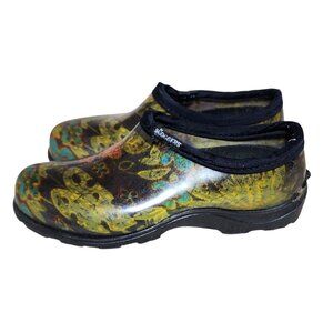 Women's Sloggers Garden Clogs Slip On Rain Waterproof Shoes 6 USA Made Floral